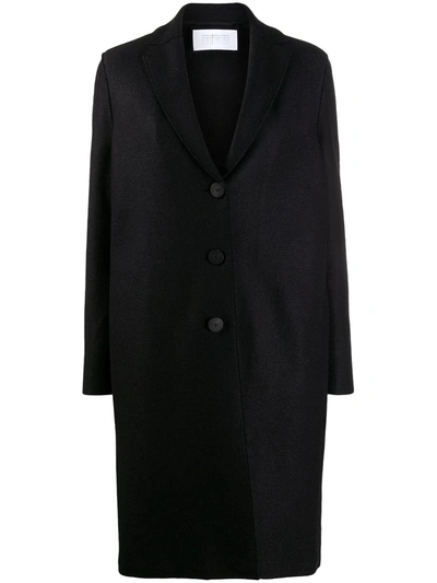 Shop Harris Wharf London Single-breasted Wool Coat In Black