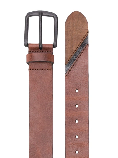 Shop Diesel B-line Leather Belt In Brown