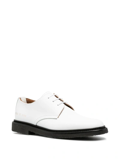 Shop Common Projects Colour Block Lace-up Oxford Shoes In White