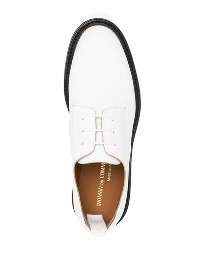 Shop Common Projects Colour Block Lace-up Oxford Shoes In White