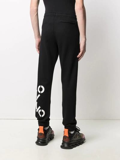 Shop Kenzo Logo Track Pants In Black