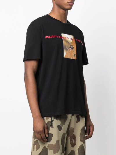 Shop Just Cavalli Graphic-print Cotton T-shirt In Black