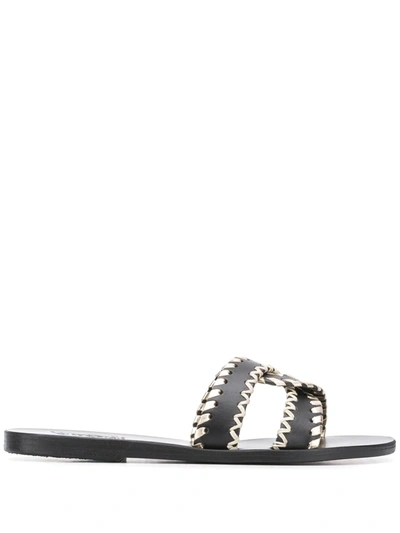 Shop Ancient Greek Sandals Desmos Sandals In Black