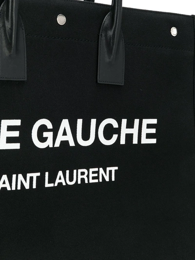 Shop Saint Laurent Noe Rive Gauche Tote In Black