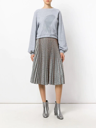 Ioana Ciolacu Oversized Printed Sweatshirt In Grey