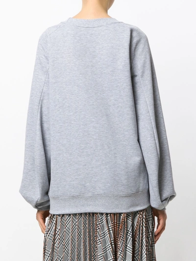 Ioana Ciolacu Oversized Printed Sweatshirt In Grey