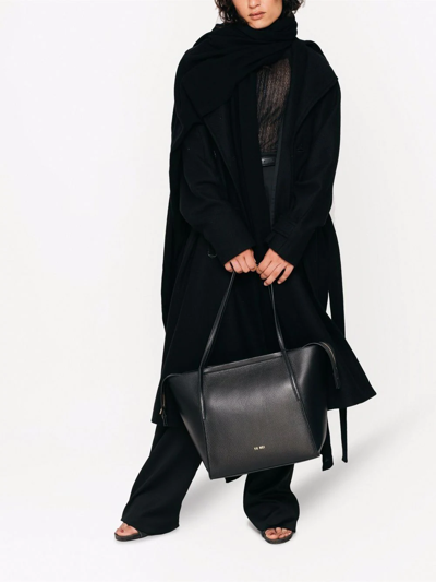 Shop Yu Mei Claudia Leather Tote Bag In 黑色