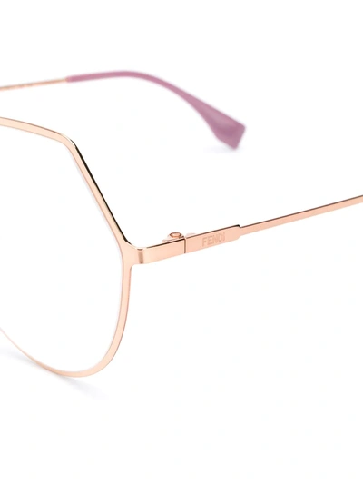 FENDI EYEWEAR PRESCRIPTION GLASSES - 金色