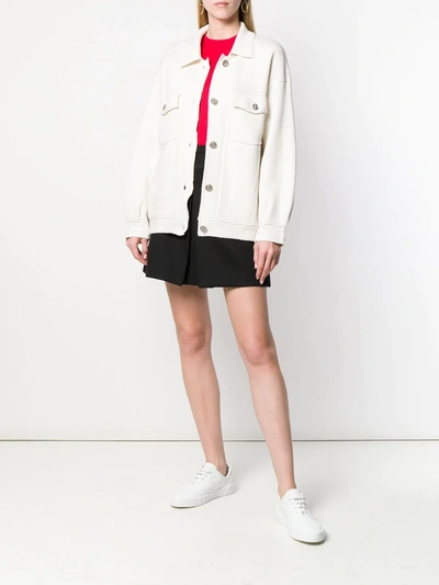 Barrie Womens Niveous Loose Cashmere And Cotton-blend Jacket Xs/s In Neutrals