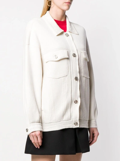 Barrie Womens Niveous Loose Cashmere And Cotton-blend Jacket Xs/s In Neutrals