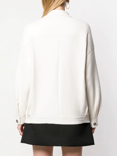 Barrie Womens Niveous Loose Cashmere And Cotton-blend Jacket Xs/s In Neutrals