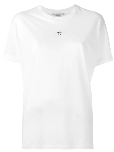 Shop Stella Mccartney Embroidered Mini Star T-shirt In White