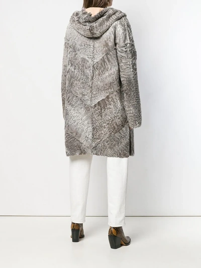 Liska Chiron Shearling Coat In Grey