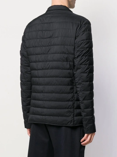 Shop Herno Buttoned Puffer Jacket In Blue