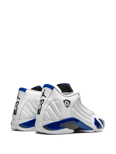 Shop Jordan Air  14 Retro "hyper Royal" Sneakers In White