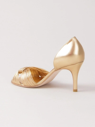 Sarah Chofakian Leatehr Sandals In Metallic