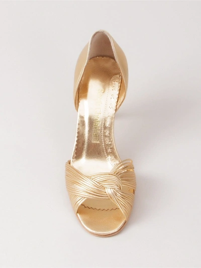 Sarah Chofakian Leatehr Sandals In Metallic