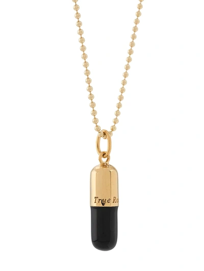 Shop True Rocks Pill Pendant Necklace In Gold