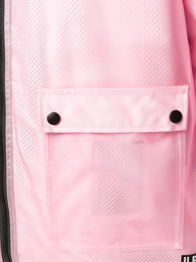 Shop Upww Contrasting Tape Jacket In Pink