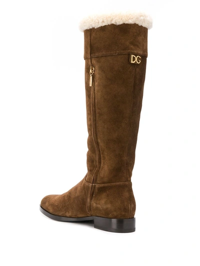 Shop Dolce & Gabbana Rodeo Boots In Brown