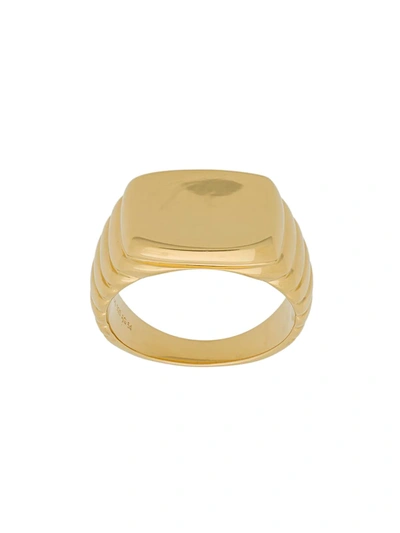 Shop Maria Black Shore Signet Ring In Gold