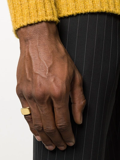 Maria Black Shore Signet Ring In Gold