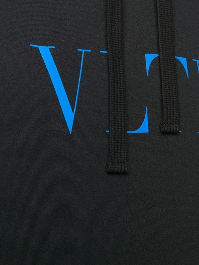 Shop Valentino Vltn Logo-print Hoodie In Black