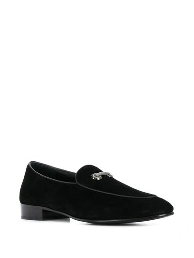 Shop Giuseppe Zanotti Suede 30mm Loafers In Black