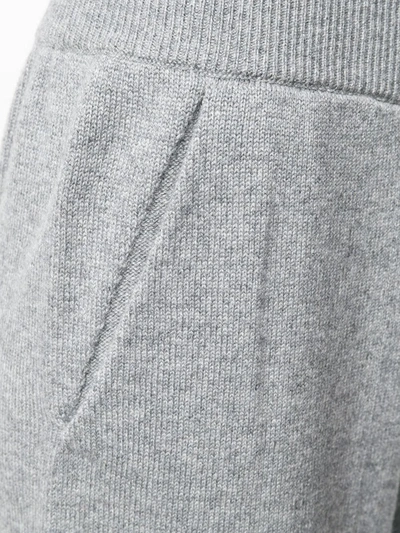 Barrie Flared Knitted Trousers In Grey