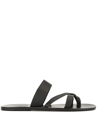 Shop Ancient Greek Sandals Jason Sandals In Black