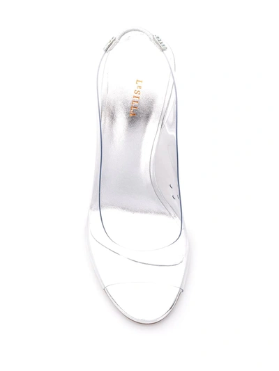 Shop Le Silla Divina Sling-back Sandals In White