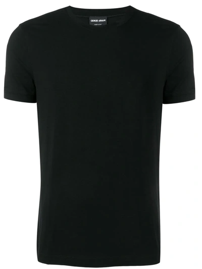 Shop Giorgio Armani Simple T-shirt In Black