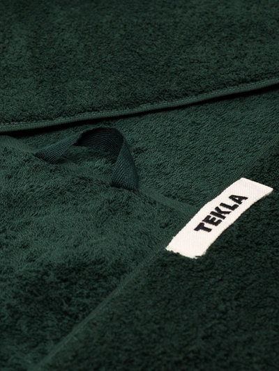 Shop Tekla Organic Cotton Towel Set In Green