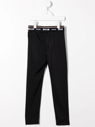 Shop Msgm Logo-print Track Pants In Black