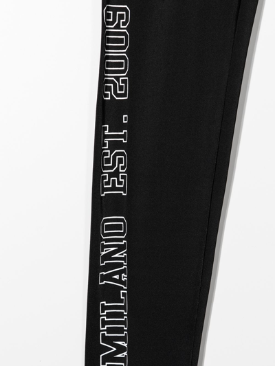 Msgm Logo-print Track Pants In Black