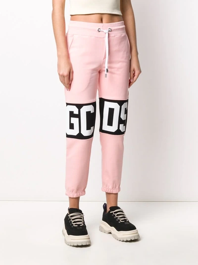 Shop Gcds Logo Track Pants In Pink
