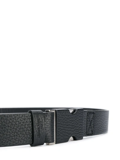 Shop Maison Margiela Buckle-clasp Belt In Black