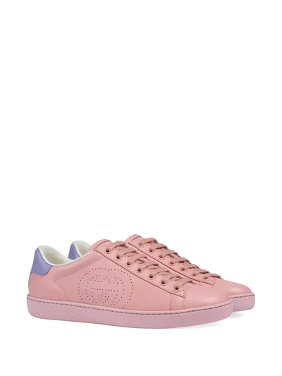 Shop Gucci Interlocking Gg Ace Sneakers In Pink