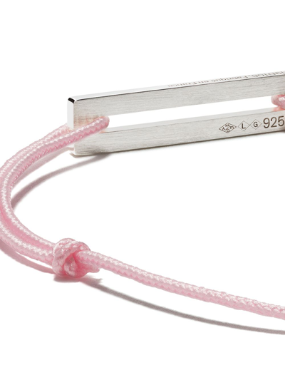 Shop Le Gramme 17/10 Cord Bracelet In Pale Pink