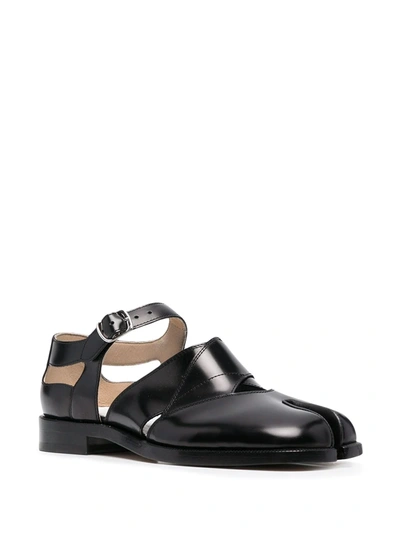 Maison Margiela Tabi Leather Sandals Woman Black In T8013 Black