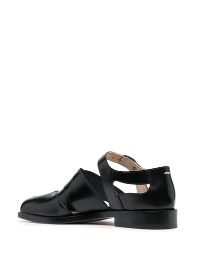 Maison Margiela Tabi Leather Sandals Woman Black In T8013 Black