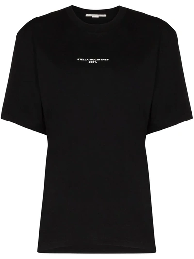 Shop Stella Mccartney Logo-print Short-sleeve T-shirt In Black