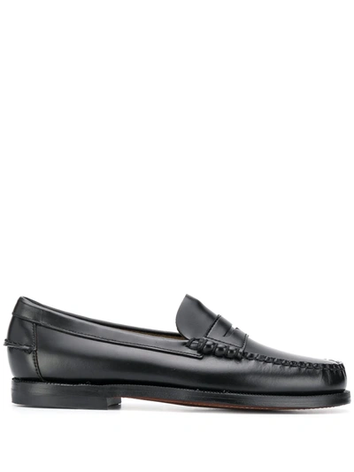Shop Sebago Penny Slip-on Loafers In Black
