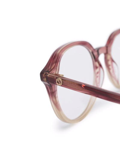 Gucci Gradient-lense Glasses In Brown