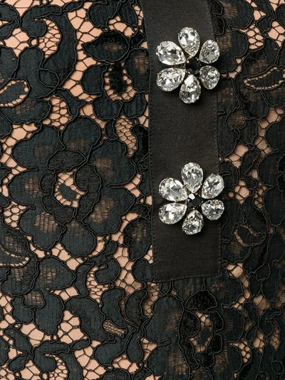 Shop Michael Kors Floral Lace Dress In Black