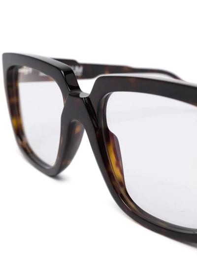 Kuboraum K3 Square-frame Glasses In Braun