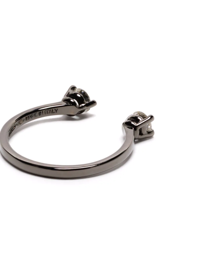 Delfina Delettrez 18kt Gold Dots Diamond Ring In Black