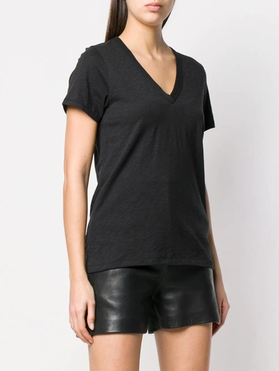 Rag & Bone Womens Black V-neck Cotton-jersey T-shirt In Black
