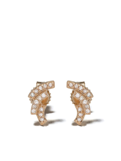 Shop Astley Clarke 14kt Yellow Gold Icon Scala Diamond Stud Earrings