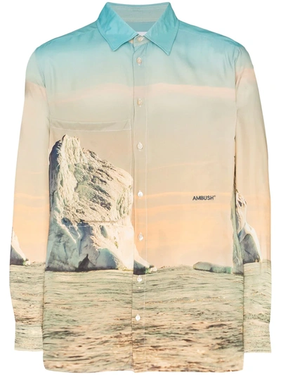 Shop Ambush Iceberg Print Shirt In Neutrals